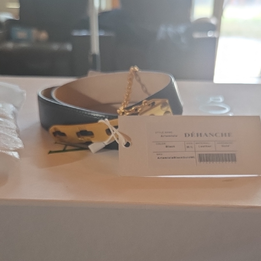 Déhanche Black and Gold Women's Belt